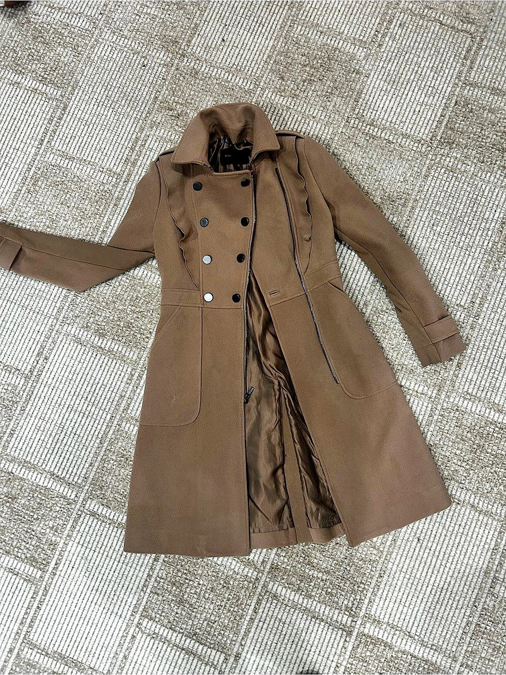 Double-Breasted Trench Coat — Like New